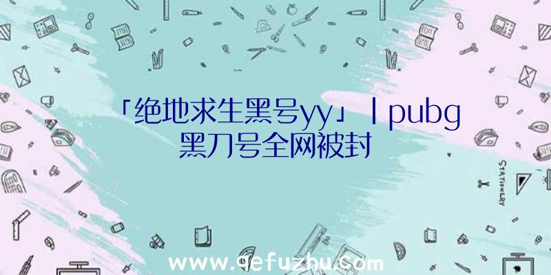 「绝地求生黑号yy」|pubg黑刀号全网被封